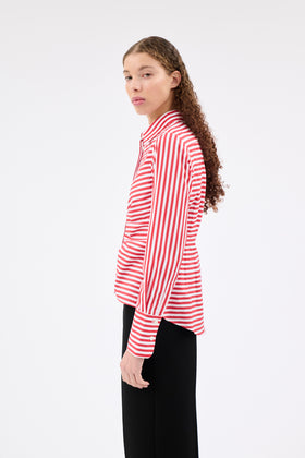 ROMAN STRIPE Bluse, True Red from ODEEH 