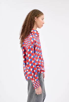 CUBES Bluse, True Red from ODEEH 