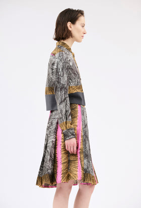 FOULARD SCRIBBLES Bluse, Black White from ODEEH 