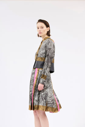 FOULARD SCRIBBLES Bluse, Black White from ODEEH 