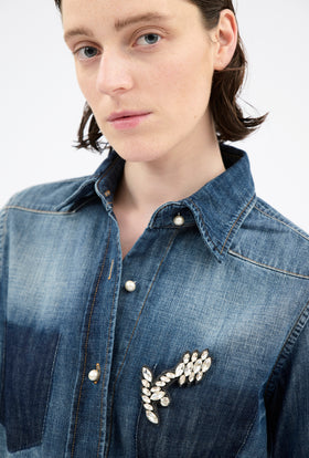 Denim Bluse, Indigo from ODEEH 