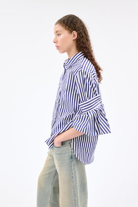 ROMAN STRIPE Bluse, Ink from ODEEH 