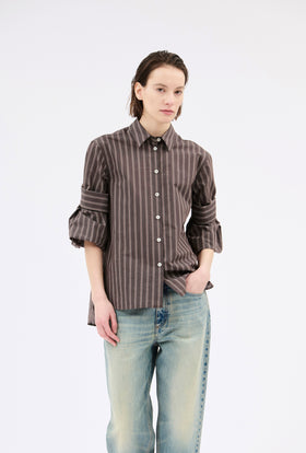 Mens Stripe Shirt, Toffee from ODEEH 