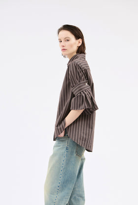 Mens Stripe Shirt, Toffee from ODEEH 
