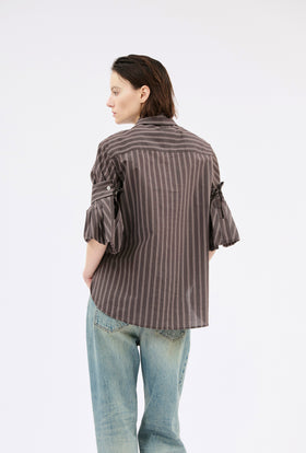 Mens Stripe Shirt, Toffee from ODEEH 