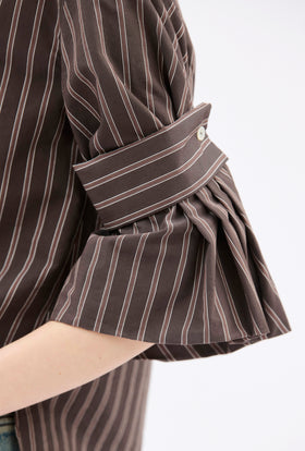 Mens Stripe Shirt, Toffee from ODEEH 