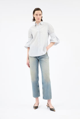 Mens Stripe Shirt, Ice Blue from ODEEH 