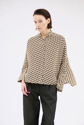 Chevrons Bluse, Mink from ODEEH 