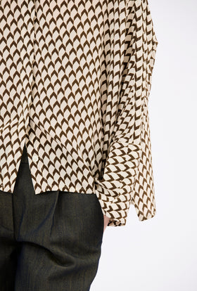 Chevrons Bluse, Mink from ODEEH 