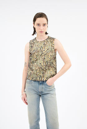 PAISLEY WAVES Top, Greengold from ODEEH 