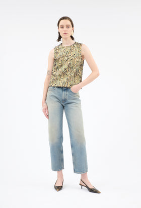 PAISLEY WAVES Top, Greengold from ODEEH 