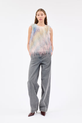 FRINGY RAINBOW Top, Seablue from ODEEH 