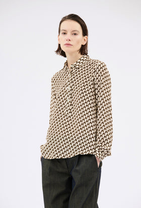 Chevrons Shirt, Mink from ODEEH 