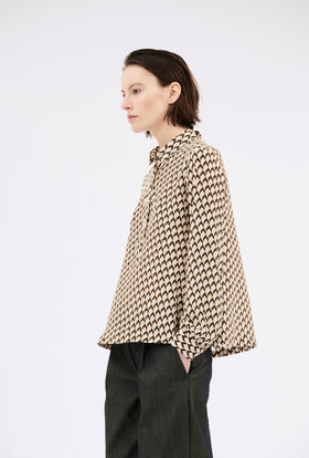 Chevrons Shirt, Mink from ODEEH 