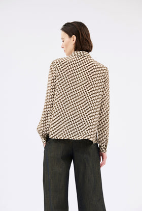Chevrons Shirt, Mink from ODEEH 