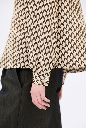 Chevrons Shirt, Mink from ODEEH 