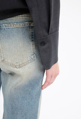 Light Oxford Wool Shirt, Granite from ODEEH 