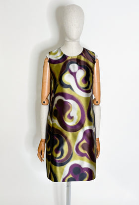 Shiny Serge Blurred Paisley Kleid, Merlot from ODEEH 