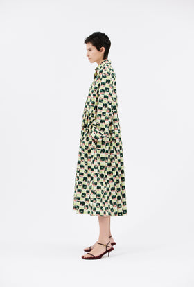 Brush Strokes Dress, Evergreen from ODEEH 