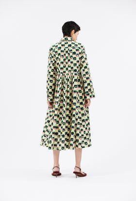 Brush Strokes Dress, Evergreen from ODEEH 