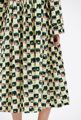 Brush Strokes Dress, Evergreen from ODEEH 