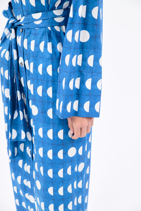 Graphical Dots Dress, Vitriol Blue from ODEEH 