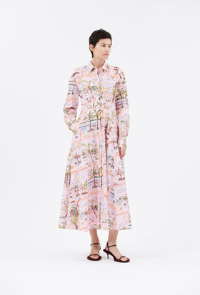 Double Face Coat, Marble Red from ODEEH 