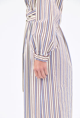 Fancy Stripe 1 Dress, Baltic Blue from ODEEH 