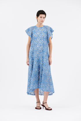 Fil Coupe Dots Kleid, Delft Blue from ODEEH 