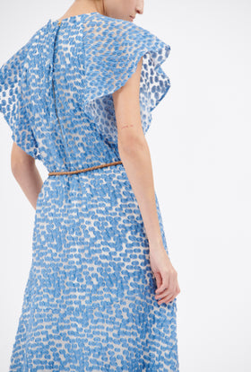 Fil Coupe Dots Kleid, Delft Blue from ODEEH 