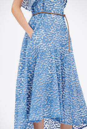 Fil Coupe Dots Kleid, Delft Blue from ODEEH 