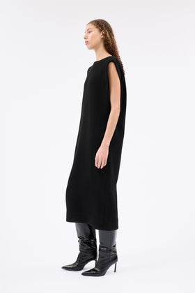 HEAVY GEORGETTE Kleid, Jet Black from ODEEH 