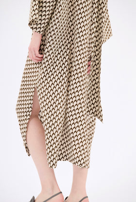 Chevrons Kleid, Mink from ODEEH 