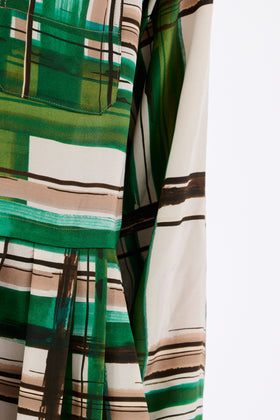PAINTED MADRAS Twill Kleid, Teal from ODEEH 