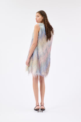 FRINGY RAINBOW Kleid, Seablue from ODEEH 