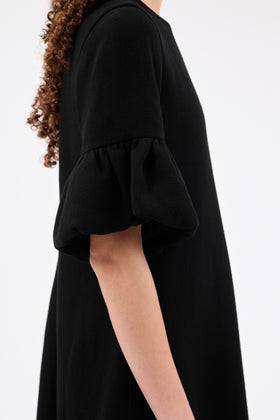 HEAVY GEORGETTE Kleid, Jet Black from ODEEH 