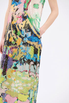Flowers On Sequins Kleid, Multicolor from ODEEH 