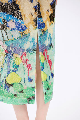 Flowers On Sequins Kleid, Multicolor from ODEEH 