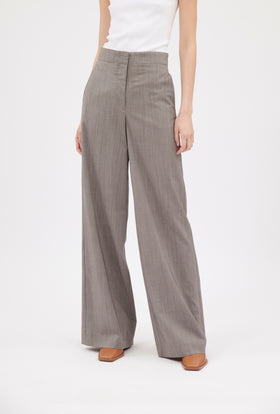 Light Weight Wool Trouser, Taupe from ODEEH 