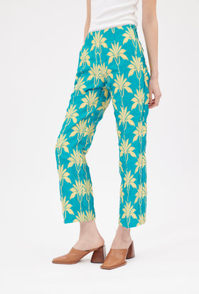 Matelassè Palms Hose, Bright Emerald from ODEEH 