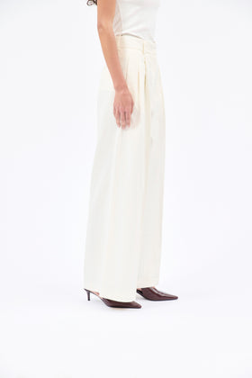 Structured Cotton / Linen Hose, Off White from ODEEH 