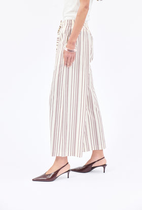 Fancy Stripe 2 Hose, Burgundy from ODEEH 