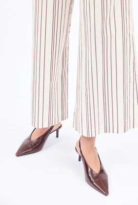 Fancy Stripe 2 Hose, Burgundy from ODEEH 