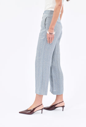 FANCY HERRINGBONE Hose, Foggy Blue from ODEEH 