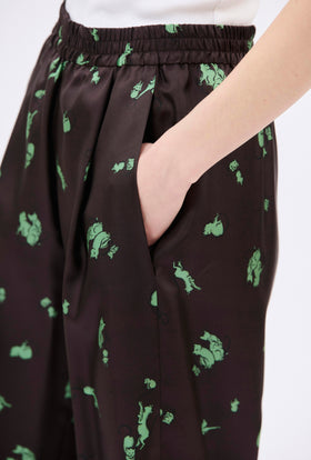 Cat & Mouse Twill Hose, Cacao from ODEEH 