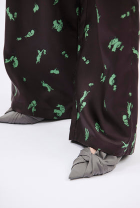 Cat & Mouse Twill Hose, Cacao from ODEEH 