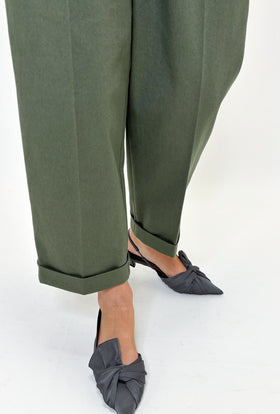 Cotton Twill Hose, Bush Green from ODEEH 