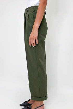 Cotton Twill Hose, Bush Green from ODEEH 