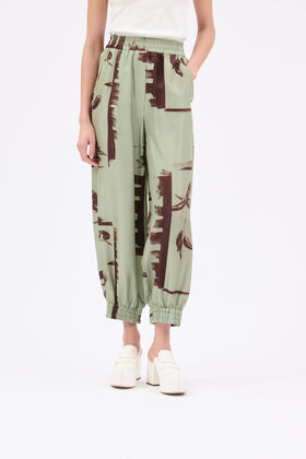Aquarell Chillies Trouser, Sage from ODEEH 