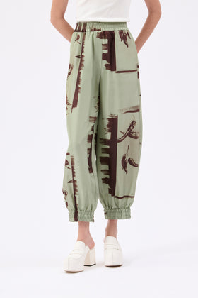 Aquarell Chillies Trouser, Sage from ODEEH 